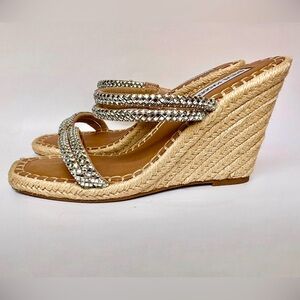 Steve Madden Rhinestone Espadrille Wedge Sandals